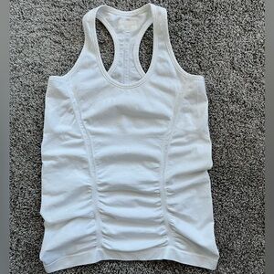Athleta Fastest Track White Racerback Tank Top- Small- Like NEW!